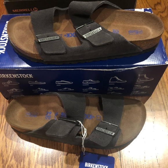 Birkenstock Shoes - Birkenstock Arizona velvet grey 8 narrow new